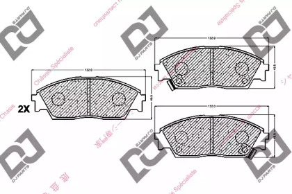 Комплект тормозных колодок DJ PARTS BP1082